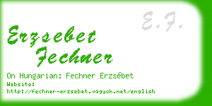 erzsebet fechner business card