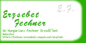 erzsebet fechner business card